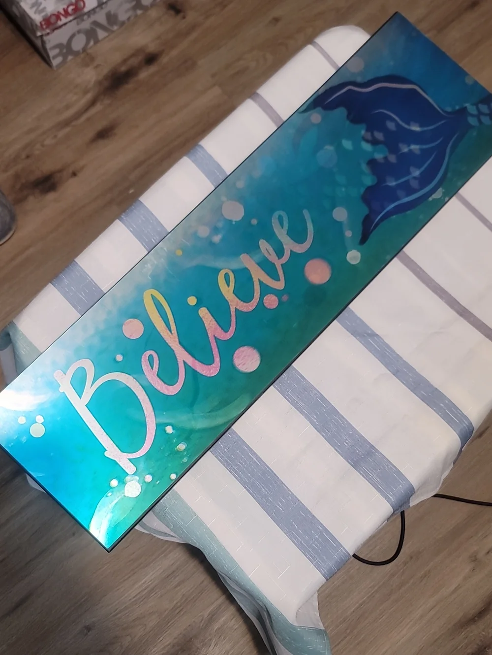 Believe Teal Mermaid Wall Art - Home Wall Decor